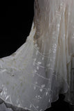 Chiffon Beaded Long Prom Dress Simple Mermaid Wedding Dress HZ1024