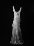 Chiffon Beaded Long Prom Dress Simple Mermaid Wedding Dress HZ1024