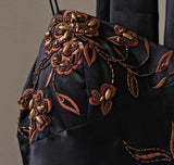 A-line Pink Spaghetti Strap Satin Applique Retro Prom Dress Birthday Party Dress HZ1024