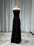 Spaghetti Straps Tulle Long Prom Dress with Silt HZ1024