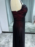 Spaghetti Straps Tulle Long Prom Dress with Silt HZ1024
