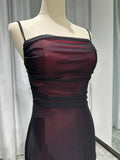Spaghetti Straps Tulle Long Prom Dress with Silt HZ1024