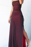 Spaghetti Straps Tulle Long Prom Dress with Silt HZ1024