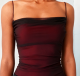 Spaghetti Straps Tulle Long Prom Dress with Silt HZ1024