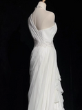 Bodycon Satin Tulle Long Prom Dress Simple Wedding Dress HZ1024