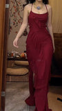 Spaghetti Straps Chiffon Long Prom Dress Formal Evening Dress HZ1024