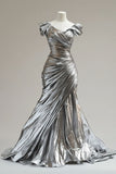 Mermaid V-neck Long Prom Dress Simple Simple Formal Evening Dress HZ1024
