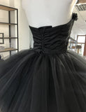 Sweetheart Corset Tulle Strapless Prom Dress HZ1024