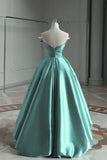 Satin Off-the-shoulder Long Prom Dress Bridesmaid Dress HZ1024