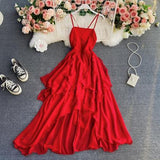 Irregular Lace Up Dress A Line Fashion Dress HZ1024