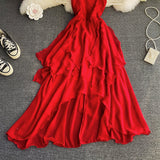 Irregular Lace Up Dress A Line Fashion Dress HZ1024