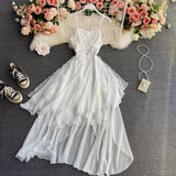 Irregular Lace Up Dress A Line Fashion Dress HZ1024
