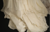 Square Neck Chiffon Lace Empire Dress Long Prom Dress Beaded Wedding Dress HZ1024