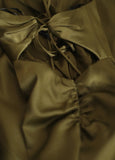 V-Neck Satin Long Prom Dress Elegant Spaghetti Strap Formal Dress HZ1024