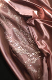 Mermaid One Shoulder Satin Beaded Sequin Long Prom Dress Bridalmaid Dress HZ1024