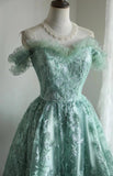 A-Line Tulle Beading Sequins Short Prom Dress Homecoming Dress HZ1024