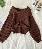 Cute V Neck Long Sleeve Sweater HZ1024