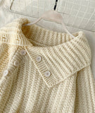 Cute V Neck Long Sleeve Sweater HZ1024