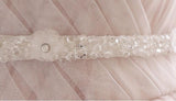 A Line Spaghetti Strap Tulle Beaded Long Prom Dress Sweet Applique Wedding Dress HZ1024