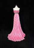 Mermaid Spaghetti Straps Satin Beaded Long Prom Dress Beautiful Bridalmaid Dress Birthday Dress HZ1024