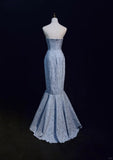 Strapless Sequined Long Prom Dress Elegant Formal Evening Dress HZ1024