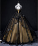 Round Neck Tulle Long Prom Dress, Elegant Evening Dress HZ1024