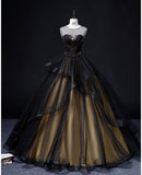 Round Neck Tulle Long Prom Dress, Elegant Evening Dress HZ1024
