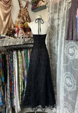 Black Halter A-Line Chiffon&Tulle Open Back Prom Dresses Birthday Dresses HZ1024