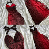 ?Chiffon Halter Sheath Prom Dress for Party&Birthday Elegant Blue Evening Gowns HZ1024