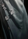 Chiffon Mermaid Spaghetti Strap Sequined Applique Long Prom Dresses?? Formal Evening Dresses HZ1024