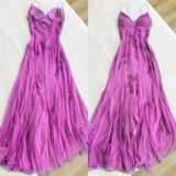 Spaghetti Straps V-neck Beaded Backless Prom Dresses Party Dresses HZ1024