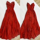 Spaghetti Straps V-neck Beaded Backless Prom Dresses Party Dresses HZ1024