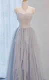 Sweetheart Neck Sequined Tulle Long Prom Dress Birthday Dress Graduation Prom Dress HZ1024
