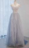Sweetheart Neck Sequined Tulle Long Prom Dress Birthday Dress Graduation Prom Dress HZ1024