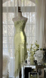 Light Green Simple Bodycon Party Dresses Elegant One Shoulder Chiffon Applique Beaded Prom Dress HZ1024