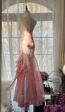 Pink Spaghetti Strap Mermaid Party Dresses Fairytale Chiffon Beaded Long Prom Dresses HZ1024