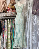 Mermaid V-neck Satin Tulle Long Prom Dress HZ1024