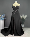 Pink Long One Shoulder Sleeveless Prom Dress Long Slit Online HZ1024