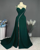 Pink Long One Shoulder Sleeveless Prom Dress Long Slit Online HZ1024