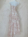 Floral Dress Suspender Chiffon Long Dress HZ1024