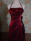Simple Bodycon Dress Spaghetti Strap Chiffon Long Prom Dress Applique Graduation Prom Dress HZ1024