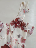 ruffled halter dress with floral print HZ1024