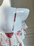 ruffled halter dress with floral print HZ1024
