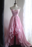 Spaghetti Strap Satin Long Bridesmaid Dress Birthday Quinceanera Dress Prom Dress HZ1024