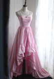 Spaghetti Strap Satin Long Bridesmaid Dress Birthday Quinceanera Dress Prom Dress HZ1024