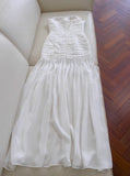 Bodycon Dress Strapless Chiffon Long Prom Dress Simple Evening Dress HZ1024