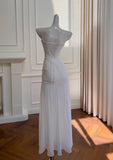 Bodycon Dress Strapless Chiffon Long Prom Dress Simple Evening Dress HZ1024