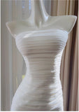Bodycon Dress Strapless Chiffon Long Prom Dress Simple Evening Dress HZ1024