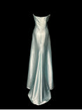 Bodycon Dress Strapless Satin Long Prom Dress Simple Evening Dress HZ1024