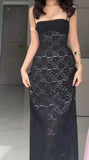 Bodycon Spaghetti Strap Chiffon Long Prom Dress Sexy Backless Evening Dress HZ1024